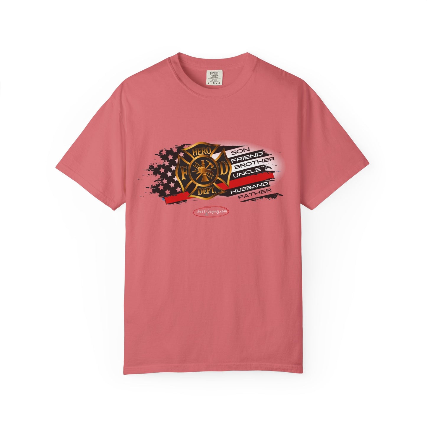 Male Fire Hero Garment-Dyed T-shirt