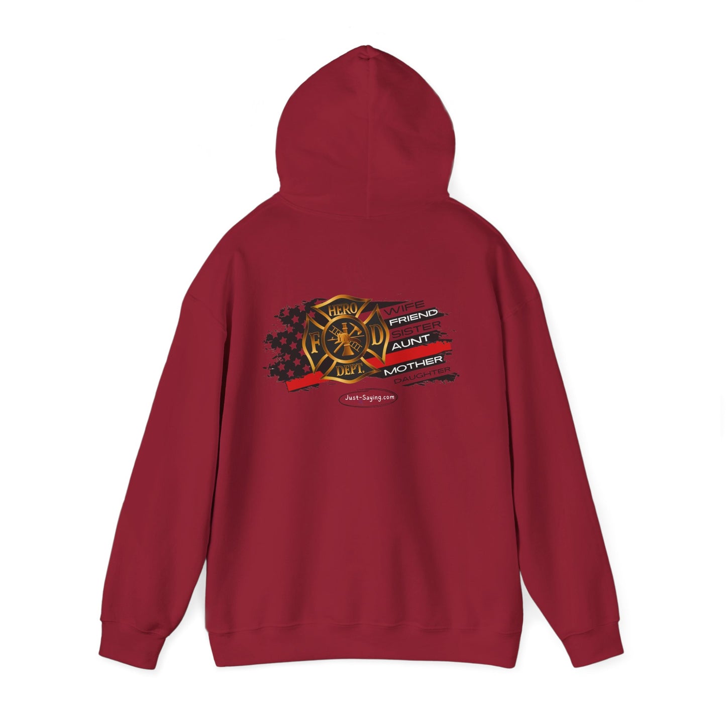 Female Fire Hero Heavy Blend™ Hooded Sweatshirt