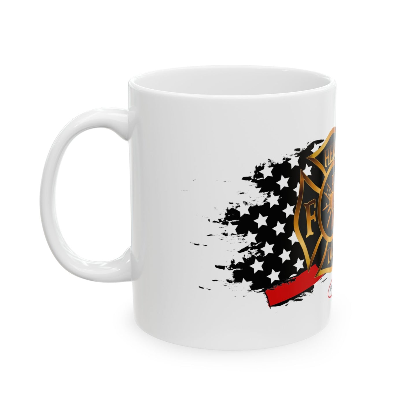 Male Fire Hero Ceramic Mug, (11oz, 15oz)