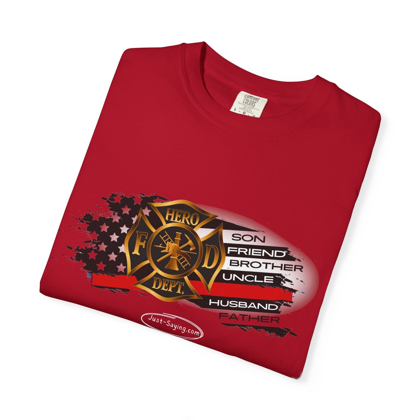 Male Fire Hero Garment-Dyed T-shirt