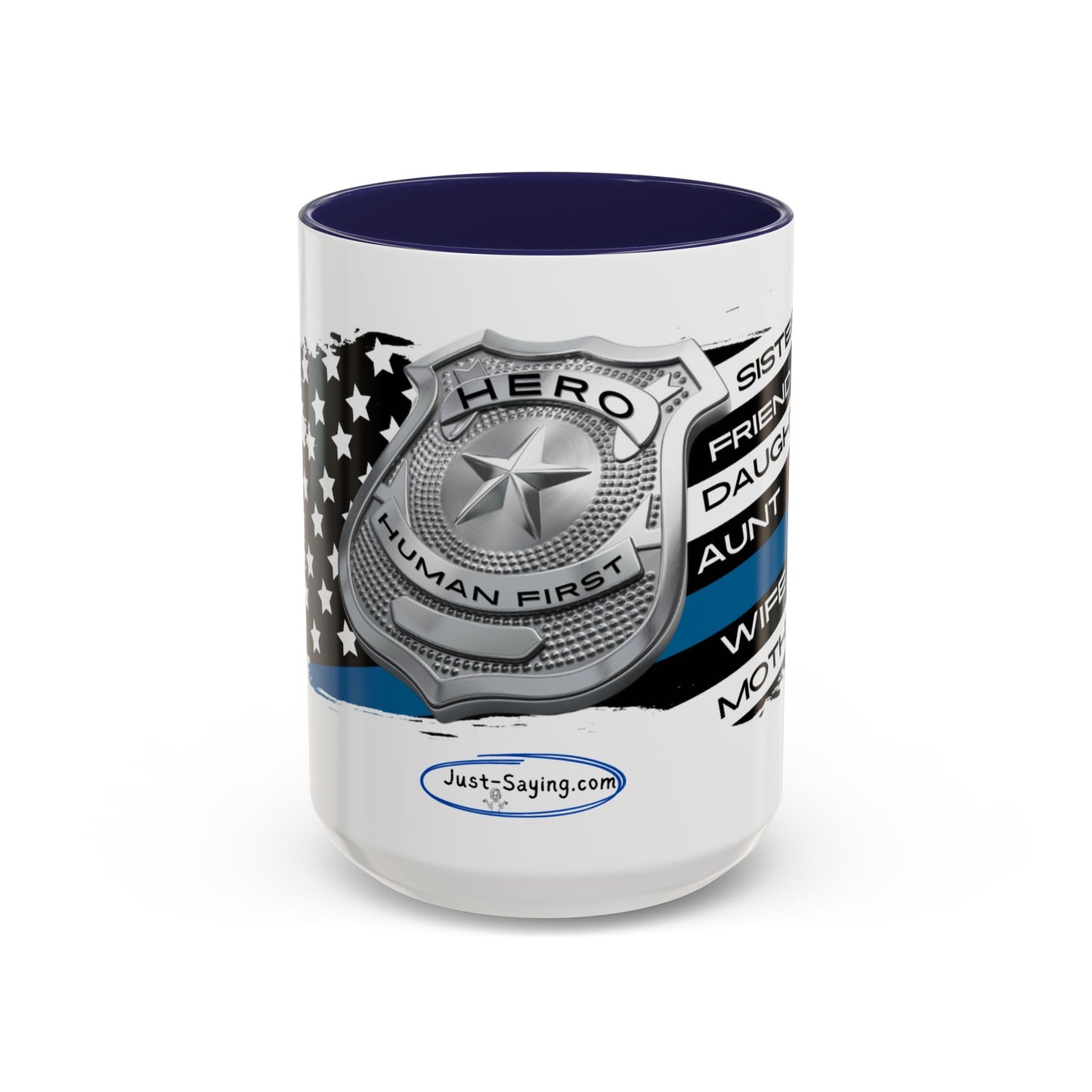 Female Police  Hero Accent Coffee Mug (11, 15oz)