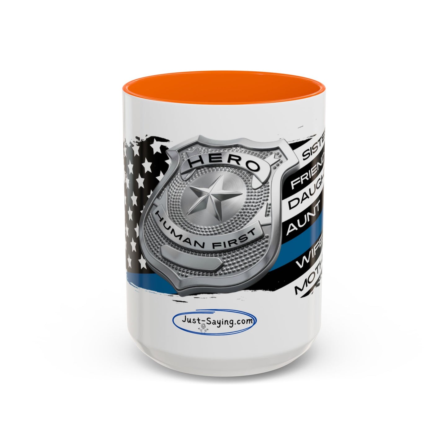 Female Police  Hero Accent Coffee Mug (11, 15oz)