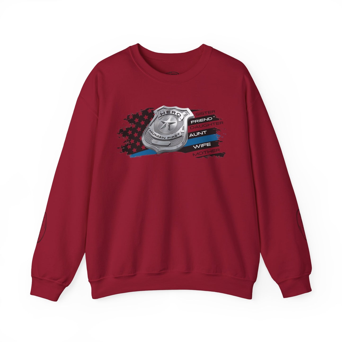 Female Police Hero Heavy Blend™ Crewneck Sweatshirt