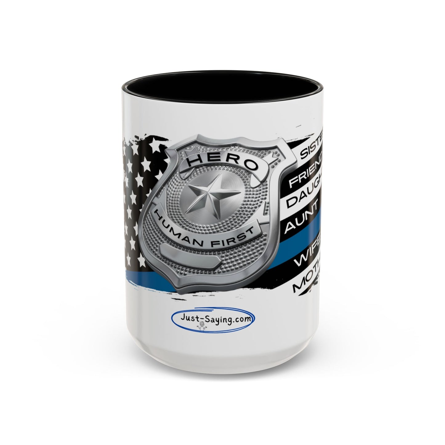 Female Police  Hero Accent Coffee Mug (11, 15oz)