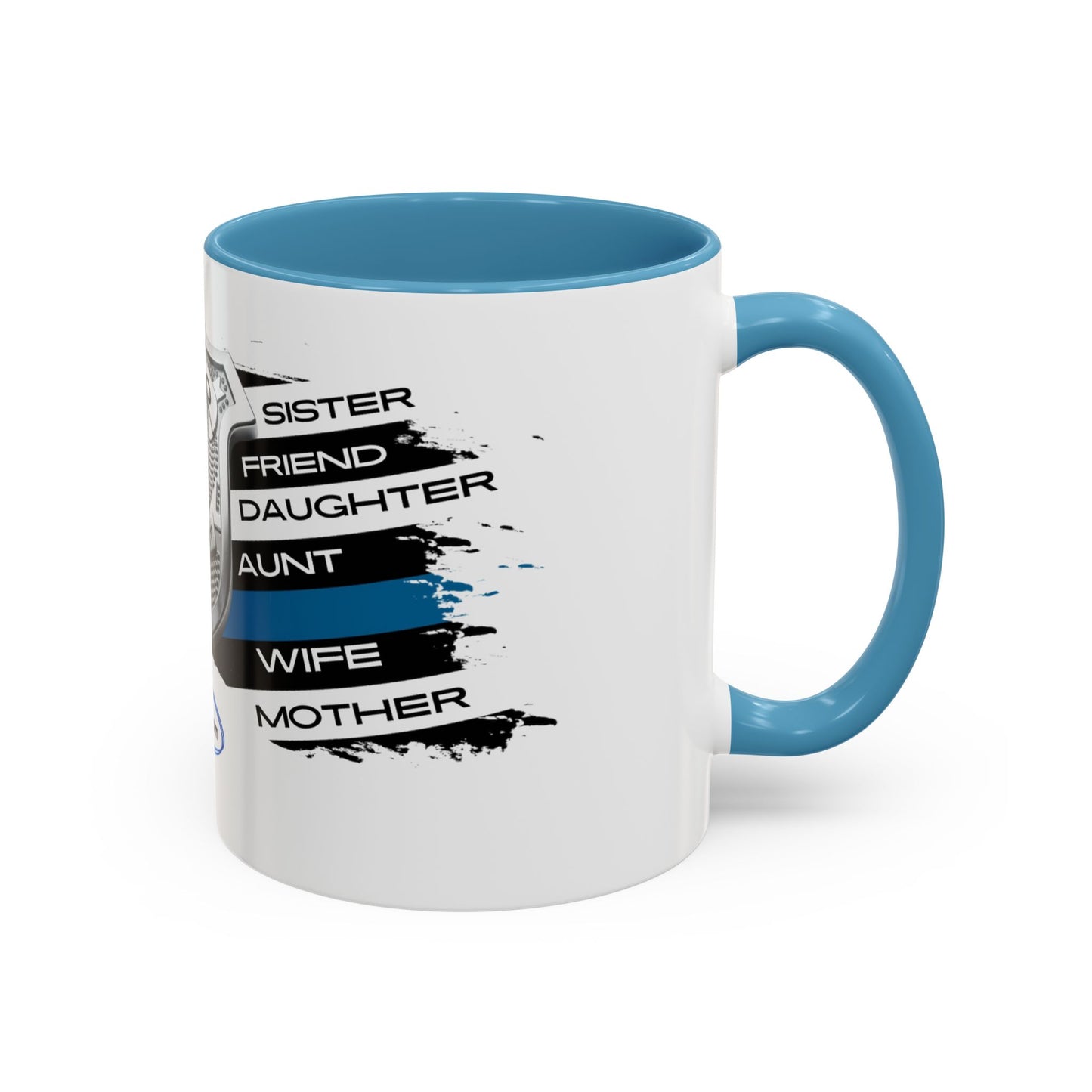 Female Police Hero Accent Coffee Mug (11, 15oz)