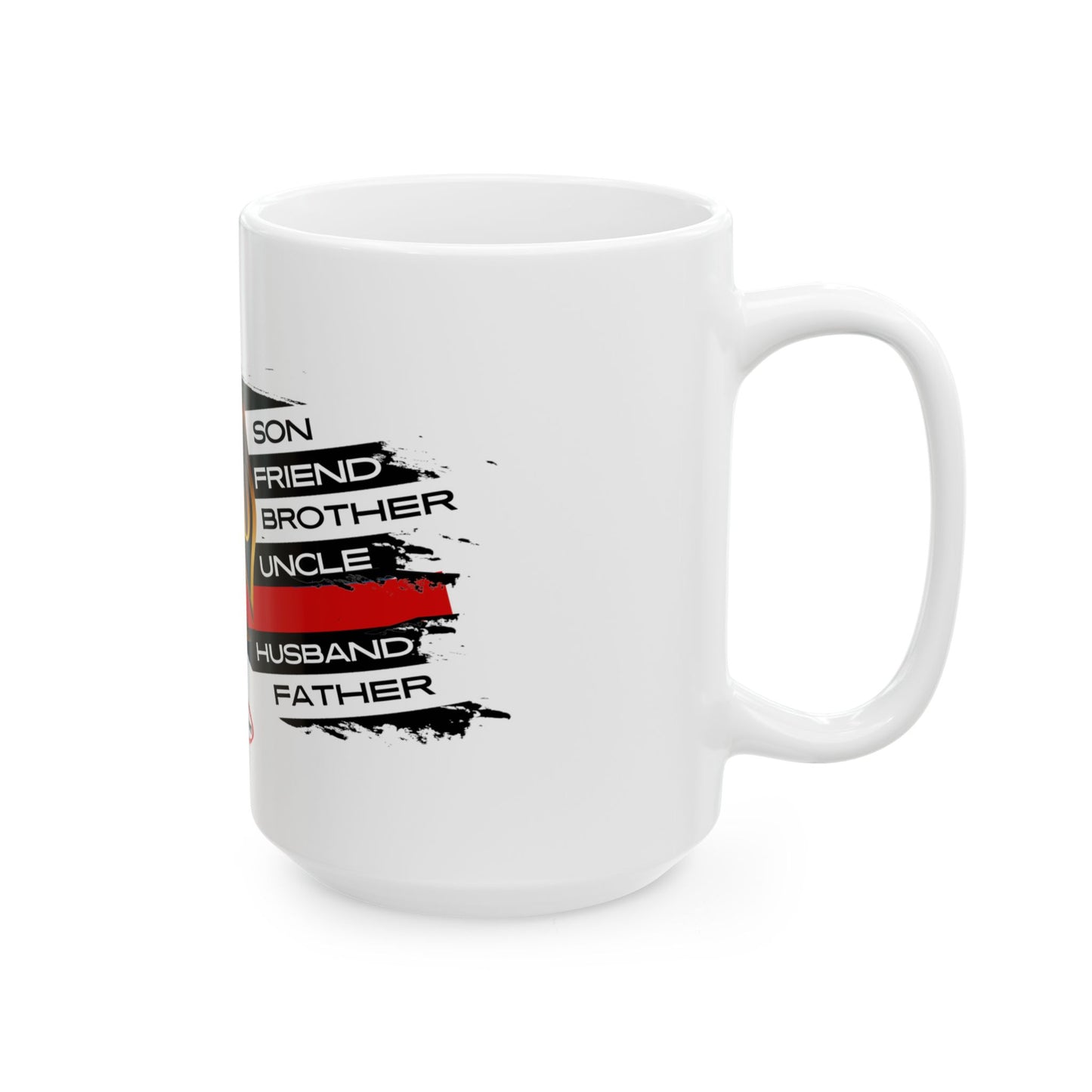 Male Fire Hero Ceramic Mug, (11oz, 15oz)