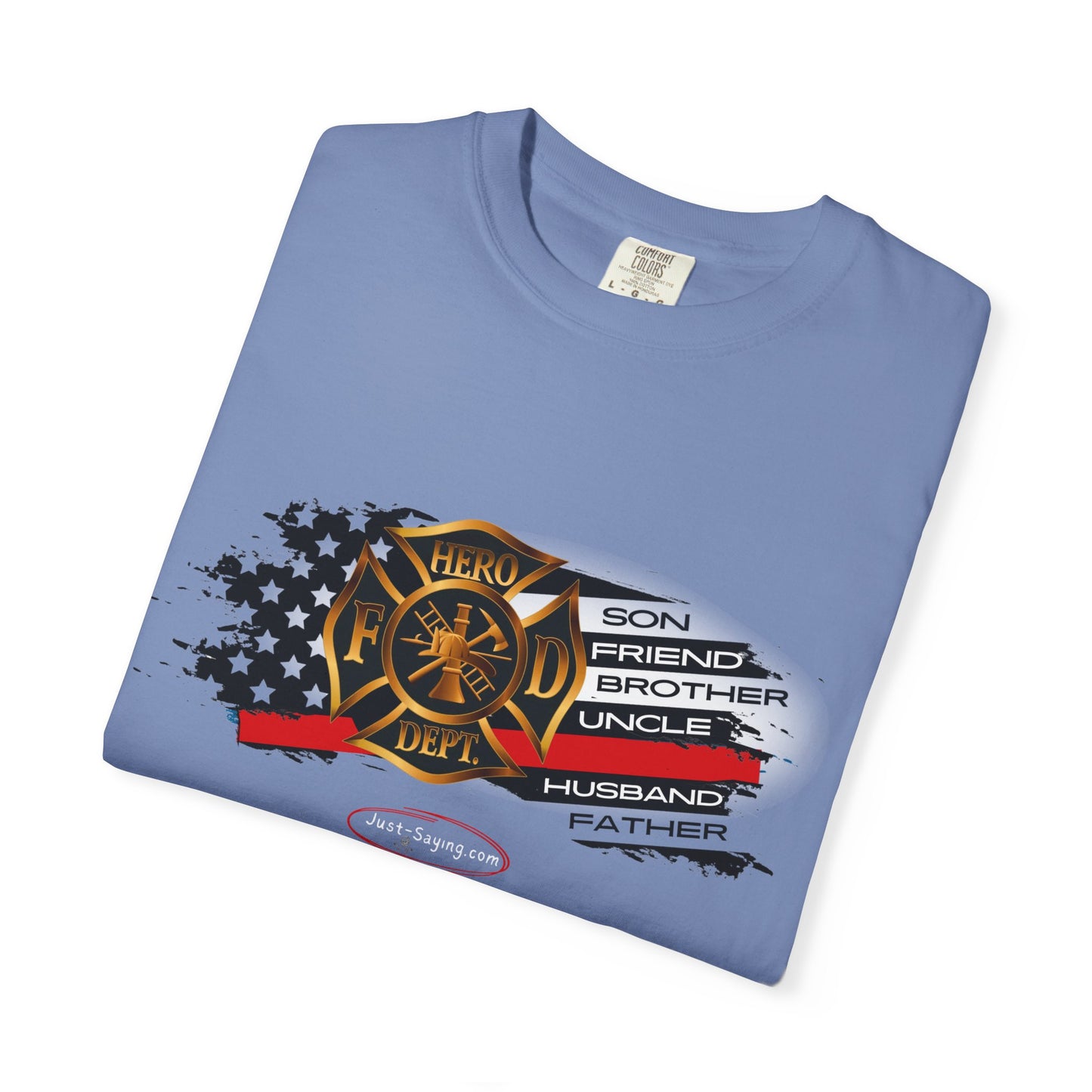 Male Fire Hero Garment-Dyed T-shirt