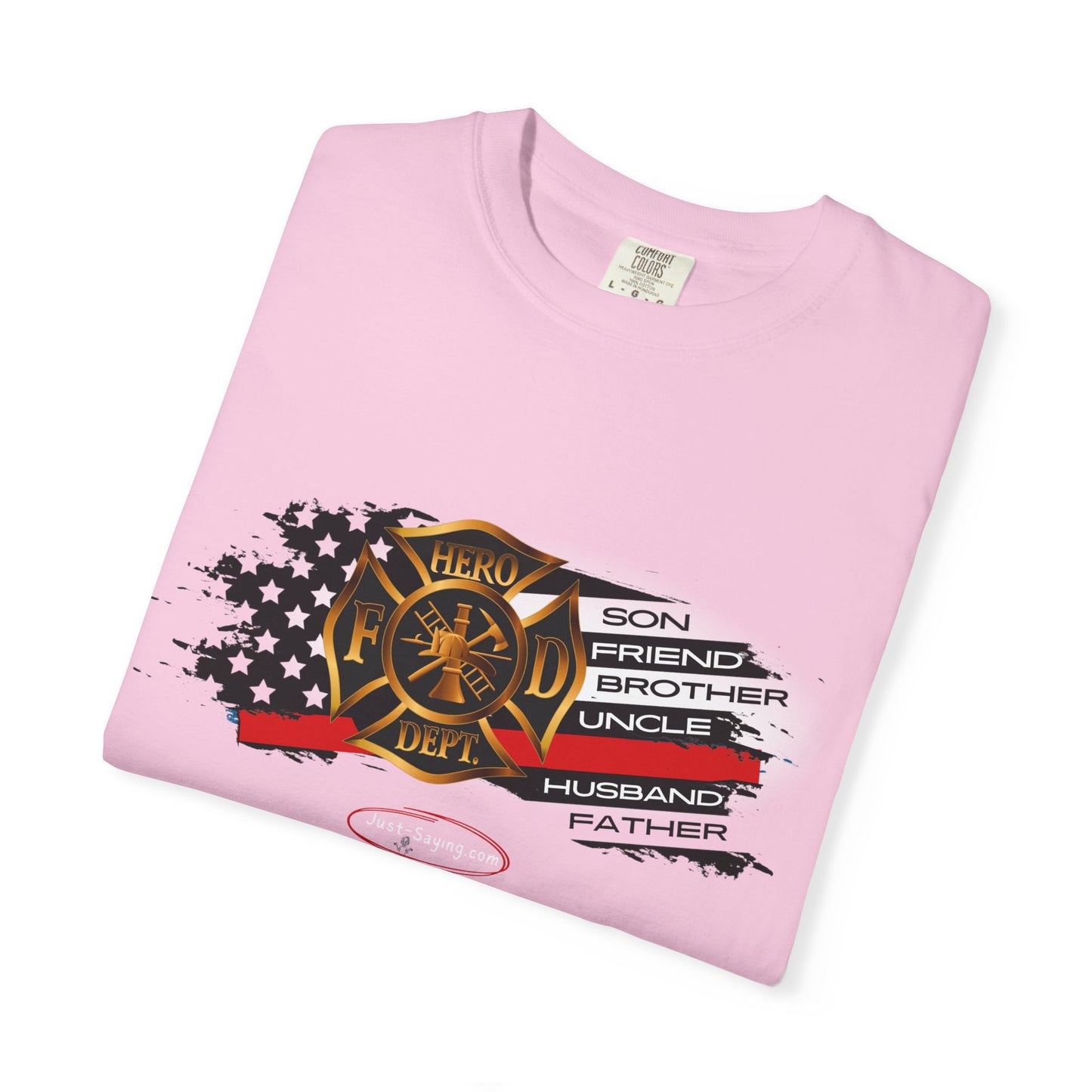 Male Fire Hero Garment-Dyed T-shirt