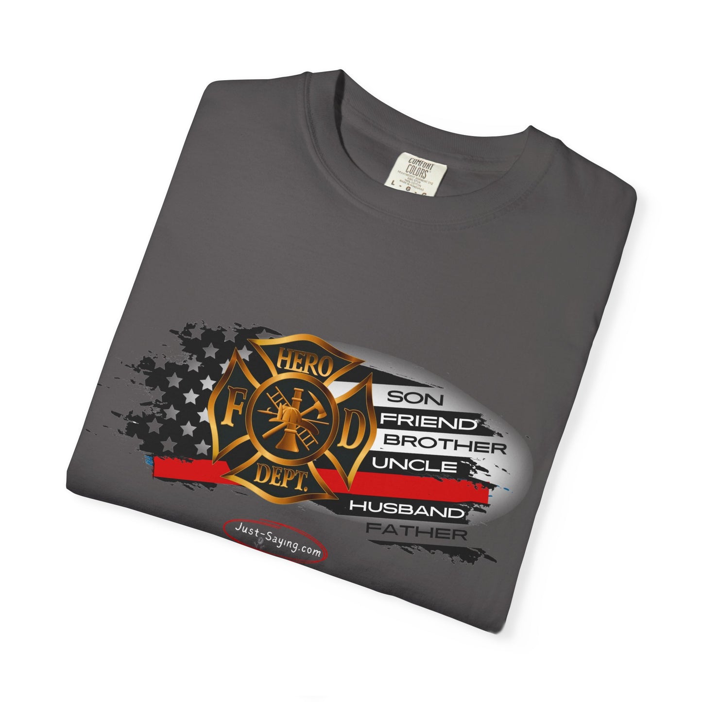 Male Fire Hero Garment-Dyed T-shirt