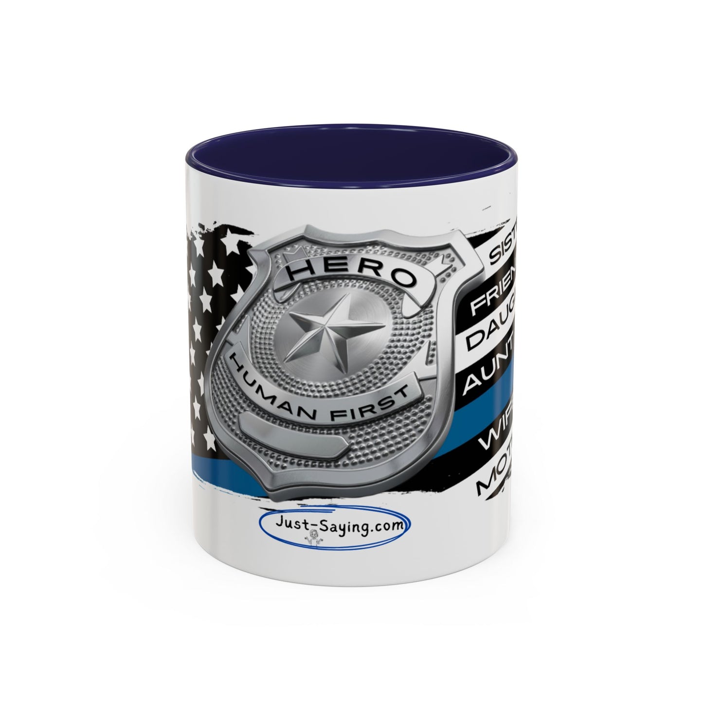 Female Police  Hero Accent Coffee Mug (11, 15oz)