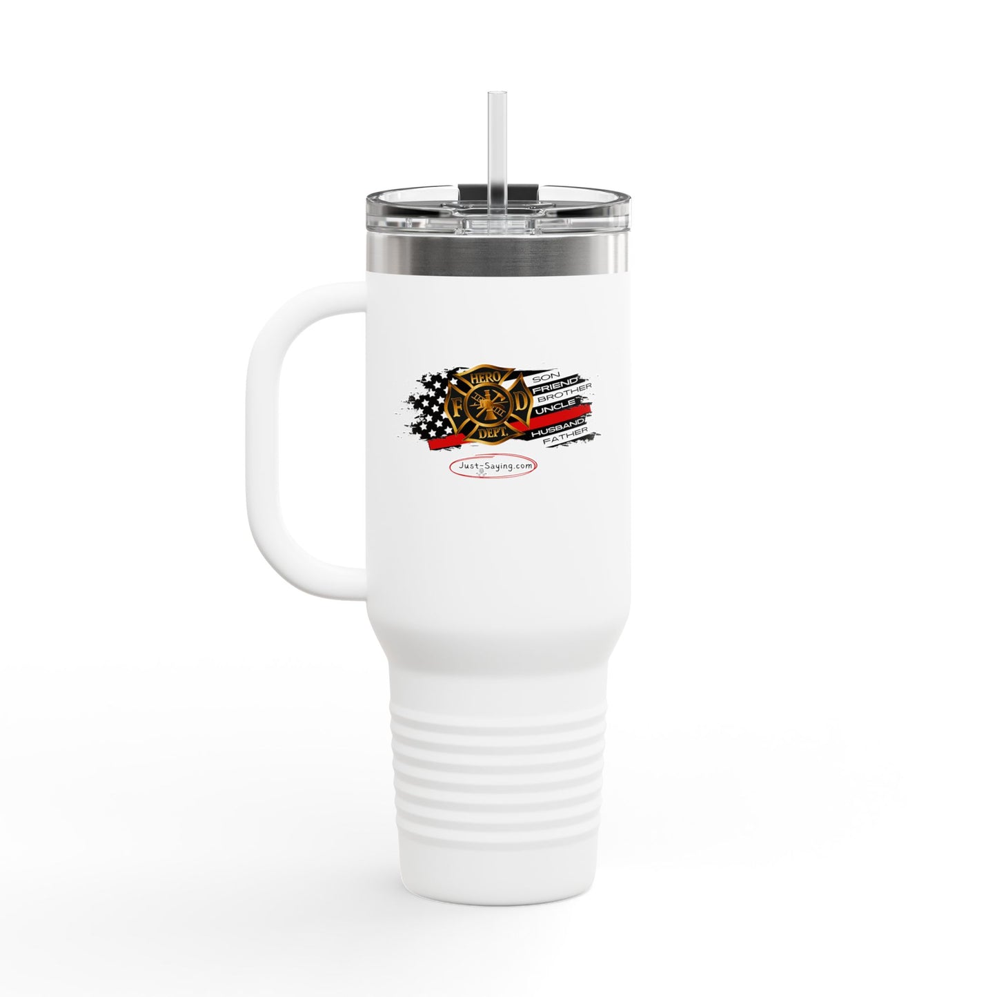 Male Fire Hero Insulated Travel Mug, 40oz
