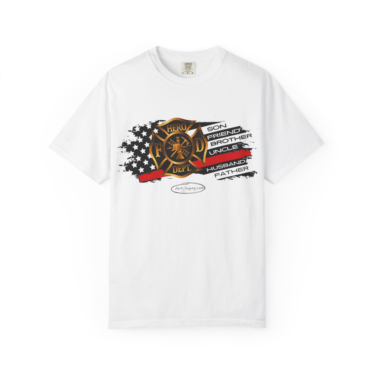 Male Fire Hero Garment-Dyed T-shirt