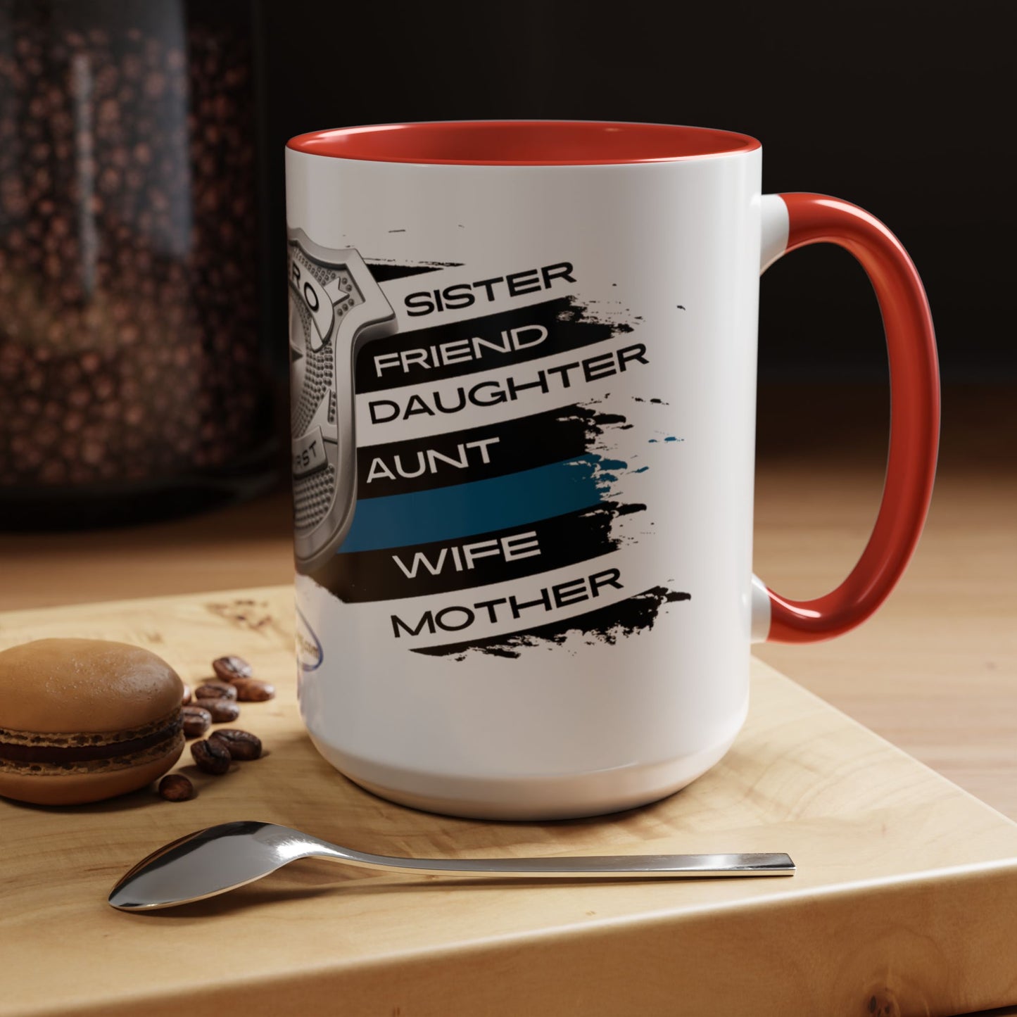 Female Police  Hero Accent Coffee Mug (11, 15oz)