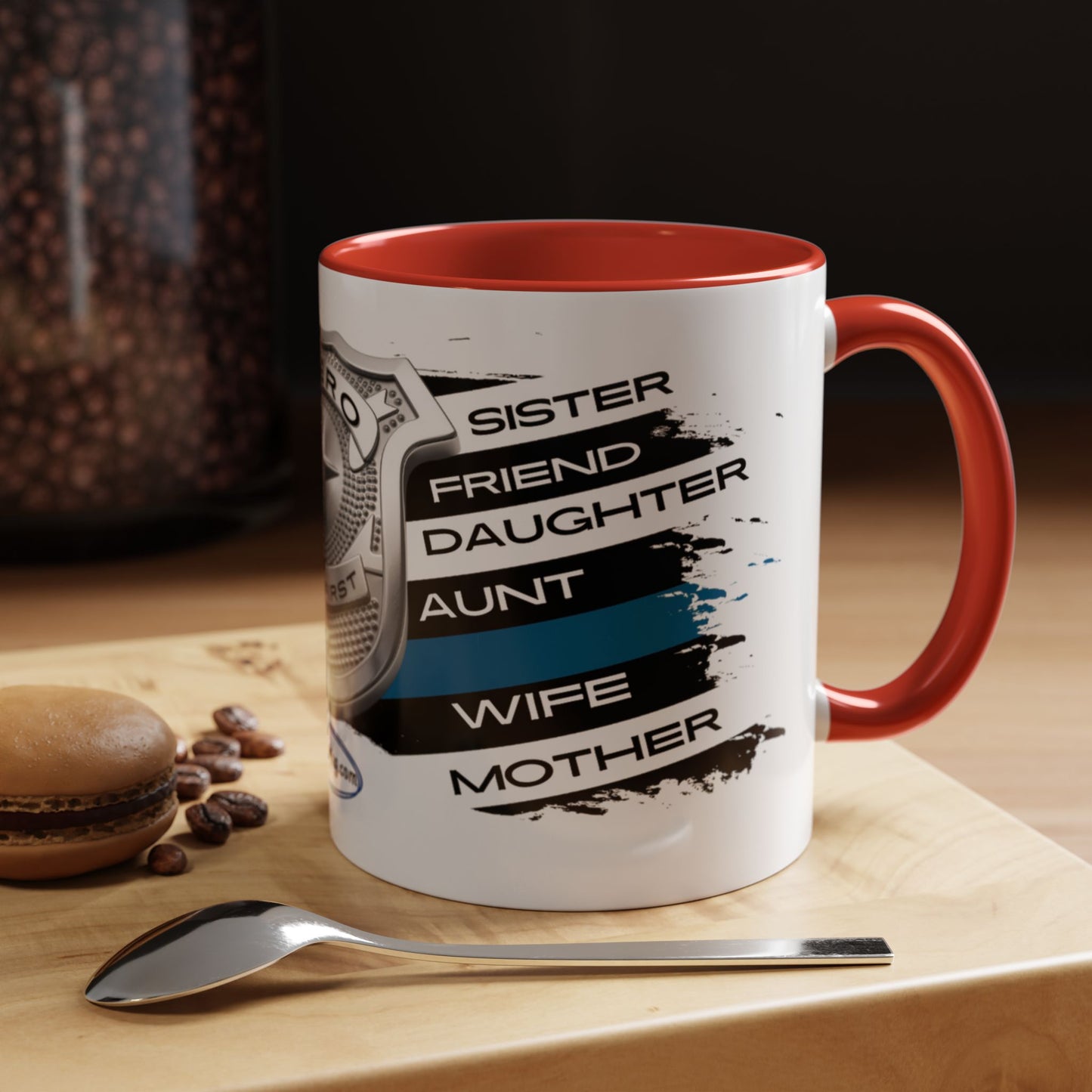Female Police  Hero Accent Coffee Mug (11, 15oz)