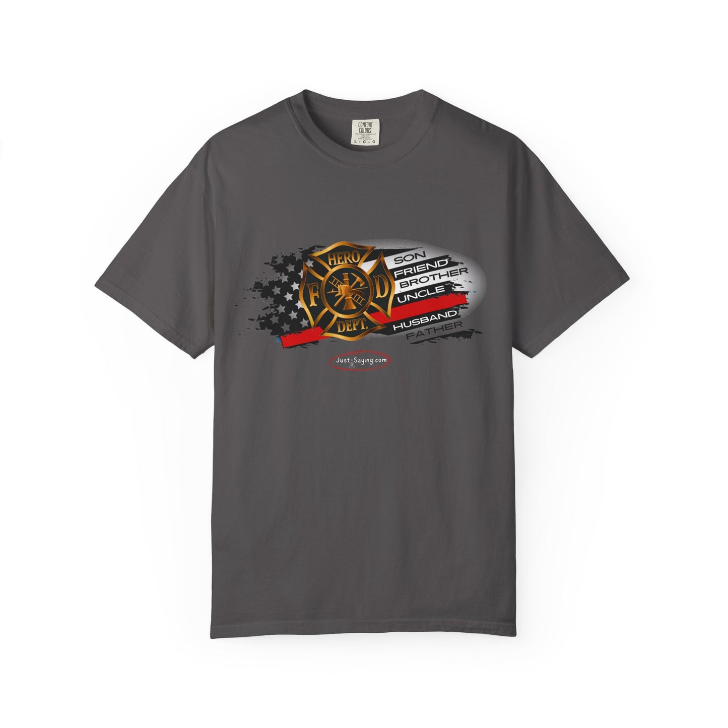 Male Fire Hero Garment-Dyed T-shirt