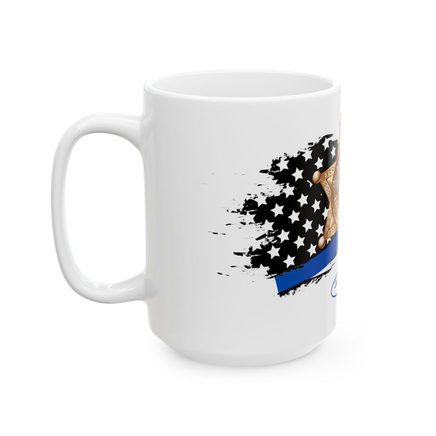 Male Sheriff Ceramic Mug, (11oz, 15oz)