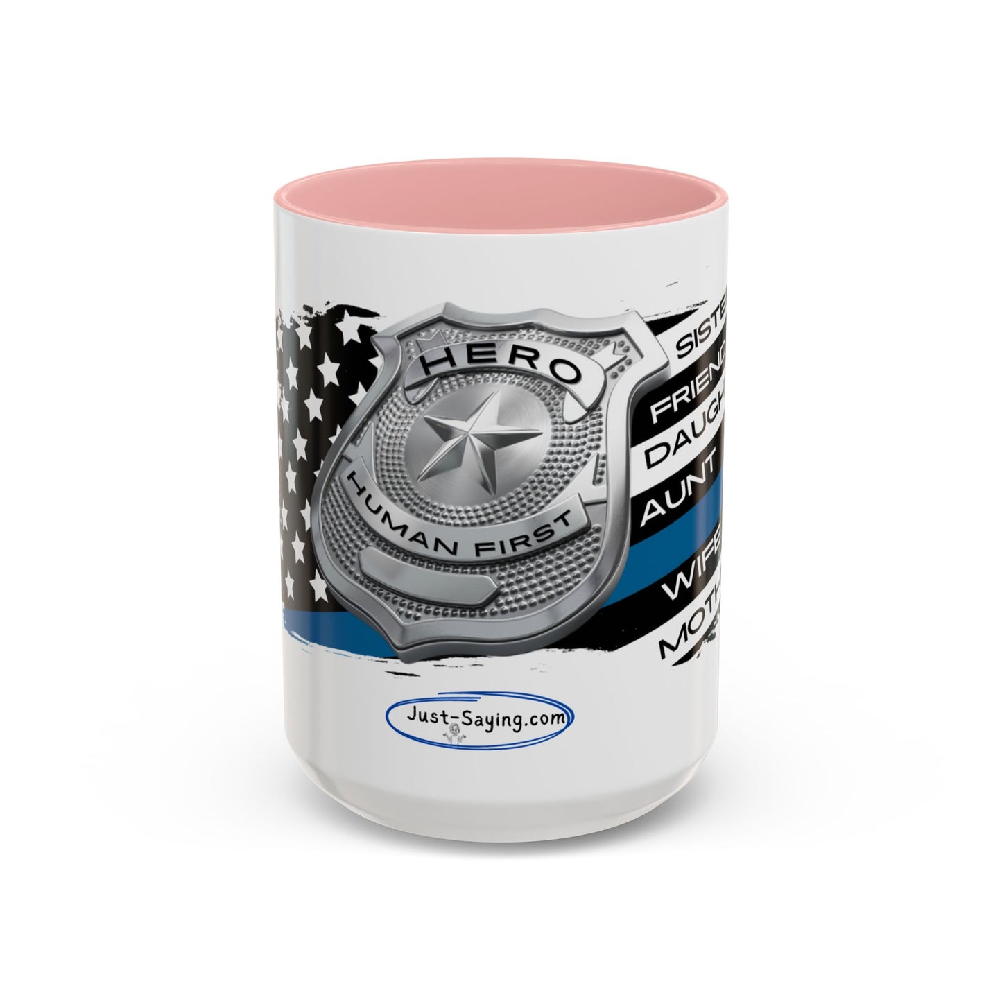 Female Police  Hero Accent Coffee Mug (11, 15oz)