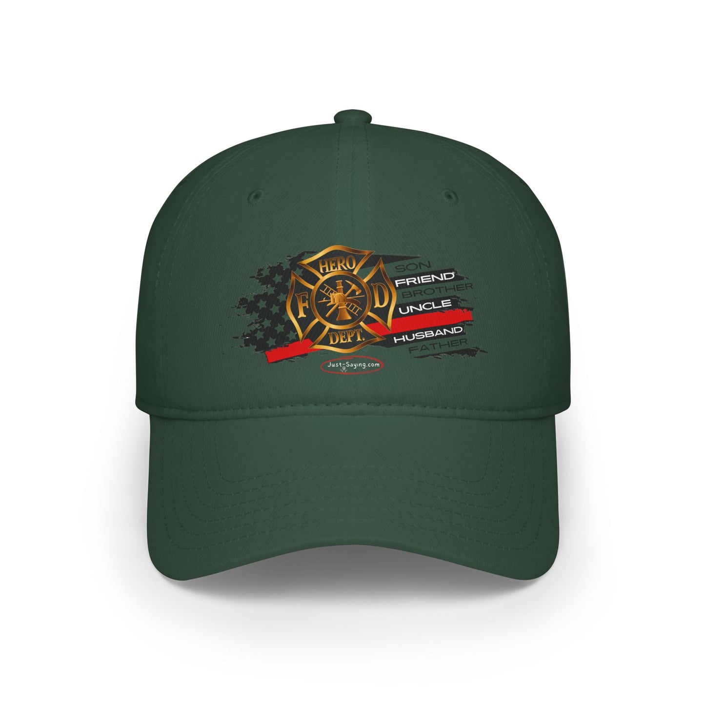 Male Fire Hero Low Profile Baseball Cap