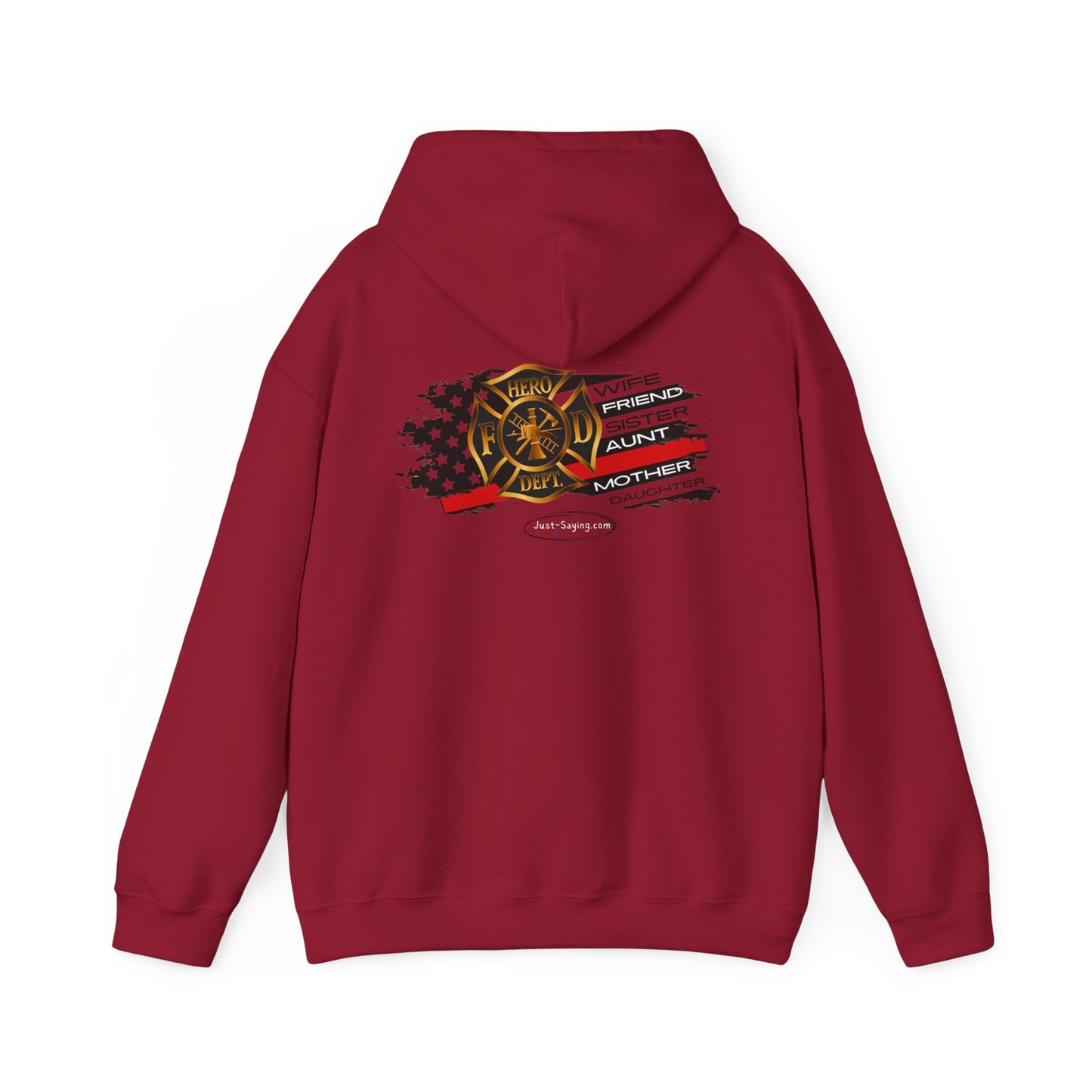 Female Fire Hero Heavy Blend™ Hooded Sweatshirt