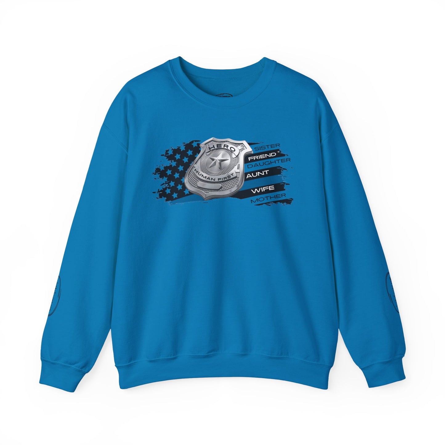 Female Police Hero Heavy Blend™ Crewneck Sweatshirt