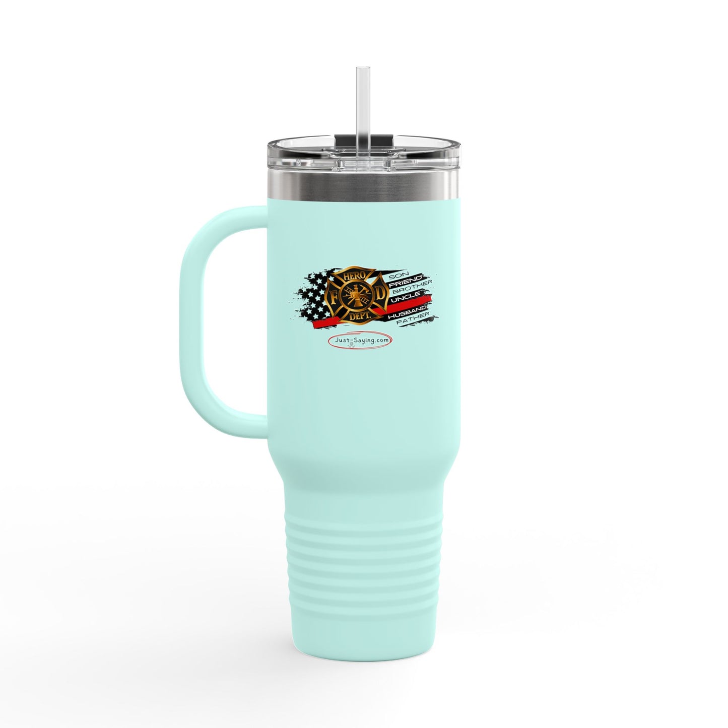 Male Fire Hero Insulated Travel Mug, 40oz