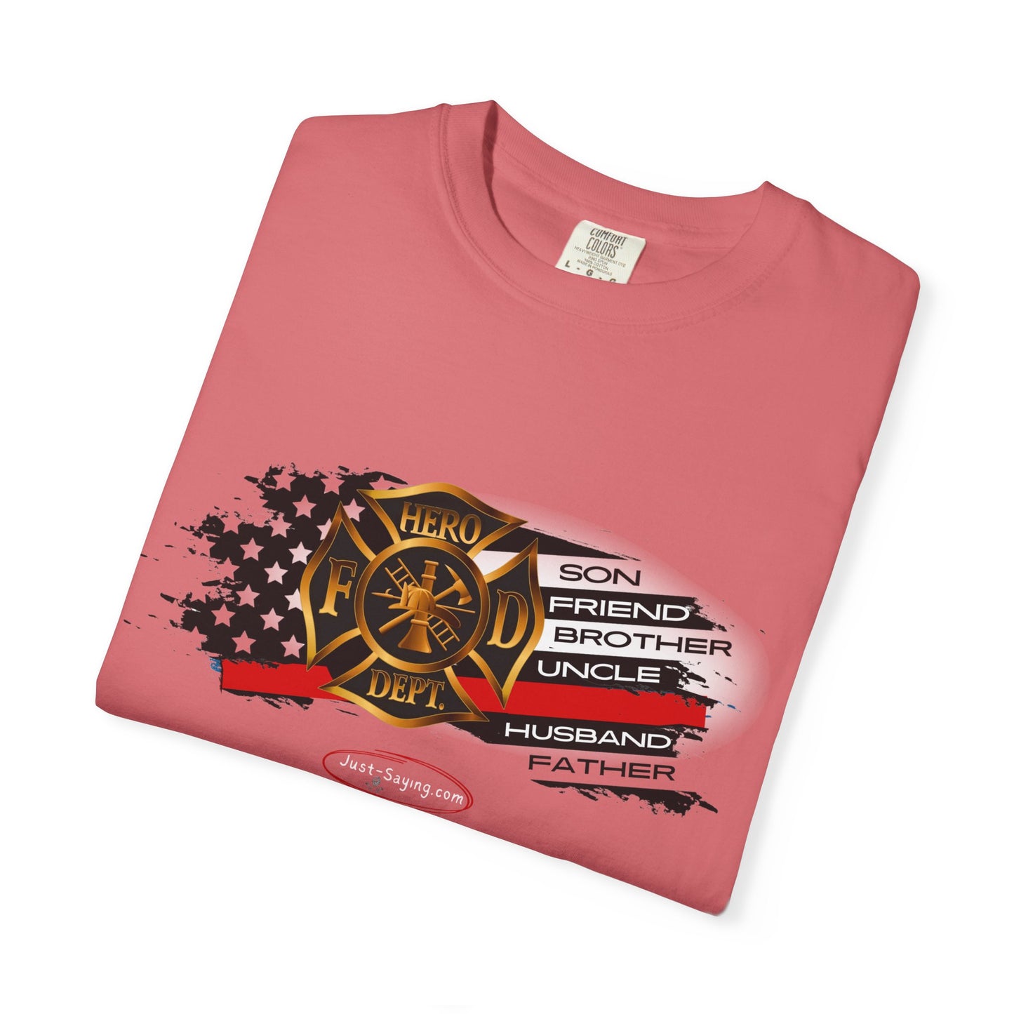 Male Fire Hero Garment-Dyed T-shirt