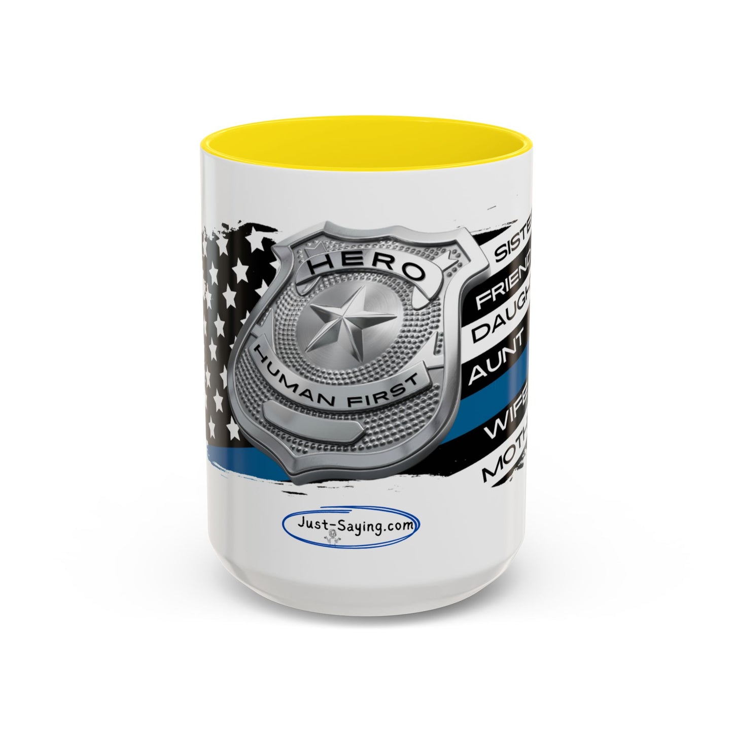 Female Police  Hero Accent Coffee Mug (11, 15oz)