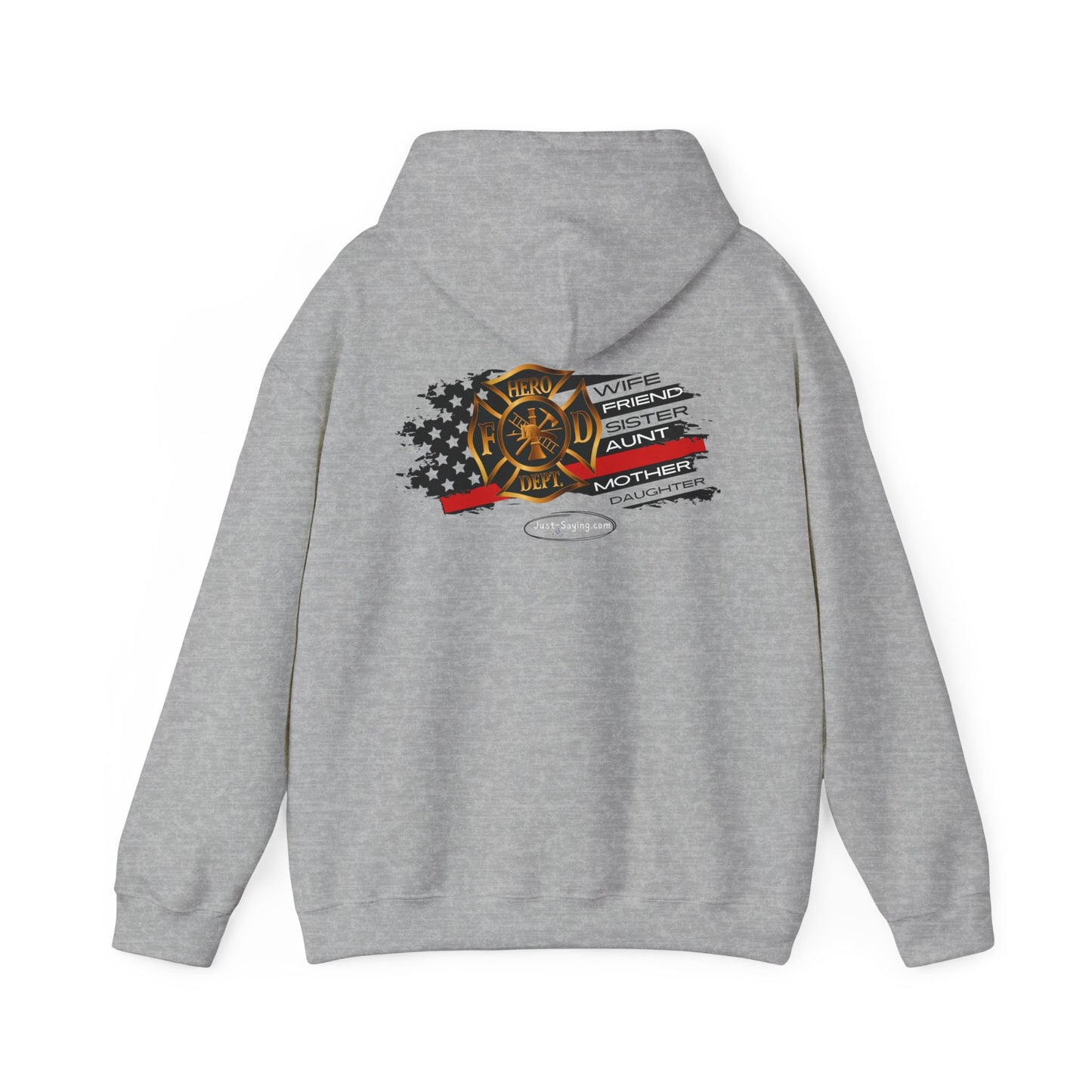 Female Fire Hero Heavy Blend™ Hooded Sweatshirt
