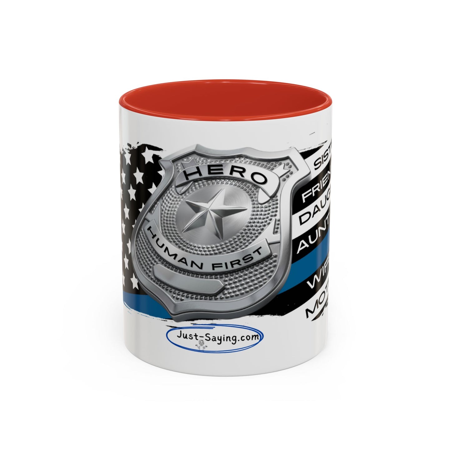 Female Police  Hero Accent Coffee Mug (11, 15oz)